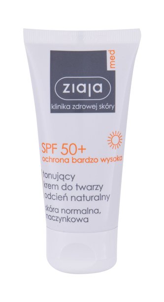Ziaja Med Protective Opalovací přípravek na obličej Tinted 50 ml Natural SPF50+ pro ženy