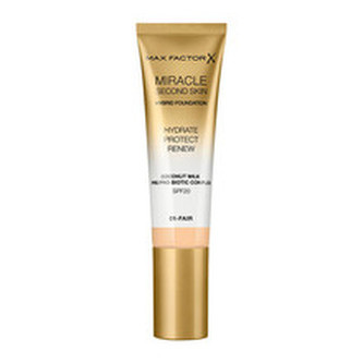 Max Factor Hybridní make-up Miracle Touch Second Skin SPF 20 (Hybrid Foundation) 30 ml Odstín 01 Fair woman