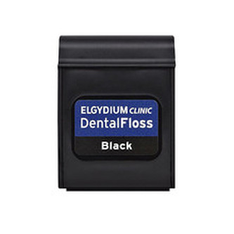 ELGYDIUM Voskovaná dentální nit černá Clinic 50 m unisex