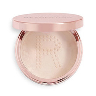 Revolution Transparentní sypký voděodolný pudr Conceal & Fix (Setting Powder) 13 g Odstín Deep Yellow woman