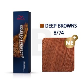 Wella Professionals Permanentní barva na vlasy Koleston Perfect ME™+ Deep Browns 60 ml Odstín 8/74 woman