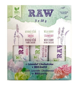 BIO Levandule Chodouňská BIO RAW TROJPACK tyčinek s Levandulí Chodouňskou 3 x 50 g