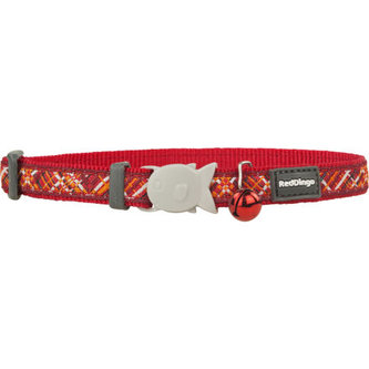 Obojek pro kočky  - Flanno Red
