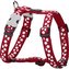Postroj RD 25 mm x 71-113 cm - White Spots on Red