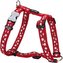 Postroj RD 12 mm x 30-44 cm - White Spots on Red
