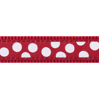 Vodítko RD přep. 25 mm x 2 m - White Spots on Red