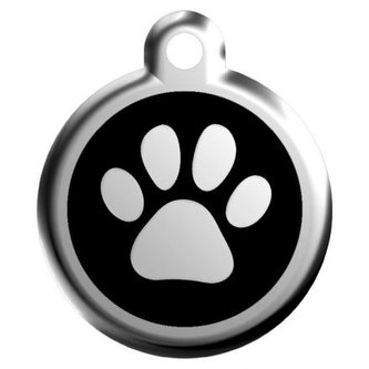 Známka Red Dingo - Tlapka - Černá velikost známky M - 30 mm