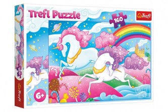 Trefl Puzzle Cválající jednorožci / 160 dílků