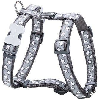 Postroj RD 25 mm x 71-113 cm - Stars White on Grey