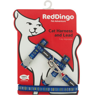 Postroj RD s vodítkem - kočka- Lotzadotz Blue