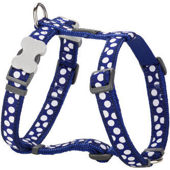 Postroj RD 25 mm x 71-113 cm - White Spots on Navy