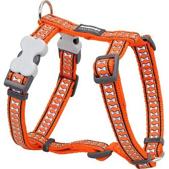 Postroj RD 20 mm x 45-66 cm - Bones Rfx - Oranžová