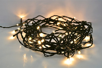 Řetěz vánoční 300 LED, 30m 1V04-WW přívod 5m, IP44, teplá bílá SOLIGHT