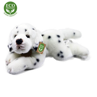 Rappa Plyšový pes ležící 30 cm ECO-FRIENDLY1 ks bílo - černý