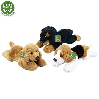 Rappa Plyšový pes ležící 3 druhy 18 cm ECO-FRIENDLY 1 ks