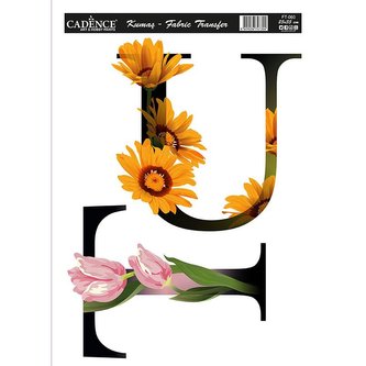 Cadence transferový obrázek na textil 25 x 35 cm / Písmena T, U