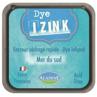 Razítkovací inkoust IZINK DYE - azurová/ 8x8 cm