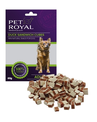 Pet Royal Dog Mini kachni sandwich kostky 60g
