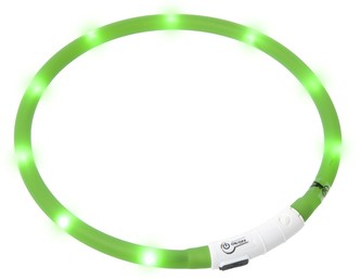 KARLIE svit.LED obojek pro psy 70cm zeleny