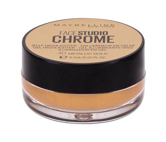 Maybelline FaceStudio Rozjasňovač Chrome 9,5 ml 40 Metallic Gold pro ženy