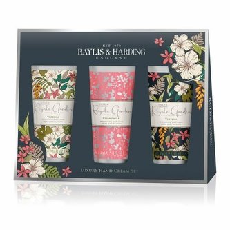 Baylis & Harding Royale Garden krém na ruce Royal Garden Verbena 50 ml + krém na ruce Royal Garden Chamomile 50 ml + krém na ruce Royal Garden Verbena 50 ml