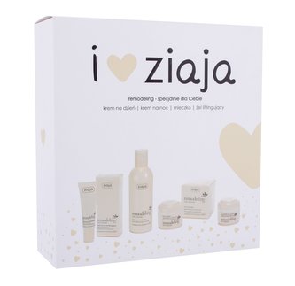 Ziaja I Love Ziaja denní pleťová péče Remodeling SPF 6 50 ml + noční pleťová péče Remodeling 50 ml + micelární mléko Remodeling 200 ml + pleťový gel Remodeling 30 ml