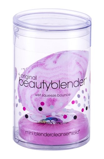 beautyblender the original houbička na make-up 1 ks + tuhé mýdlo pro odstranění nečistot z houbiček