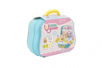 Sada doktor/lékař zubař plast 18ks v plastovém kufříku 23x20x10cm