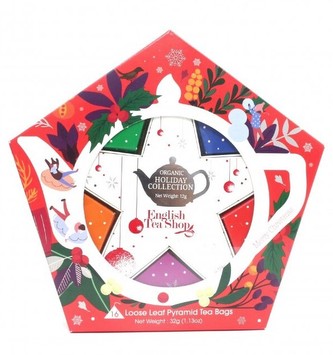 English Tea Shop Dárková kolekce s Červeno stříbrnou hvězdou 16 čajových sáčků