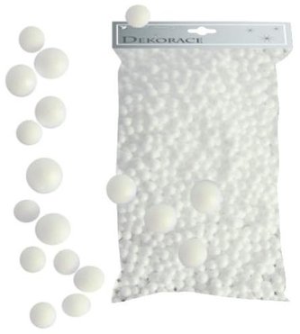 Kuličky z polystyrenu 15g -  bílé 4-5 mm