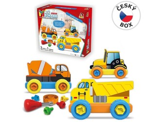 Malý mechanik plastový Junior - stavební auta Malý mechanik plastový Junior - stavební auta