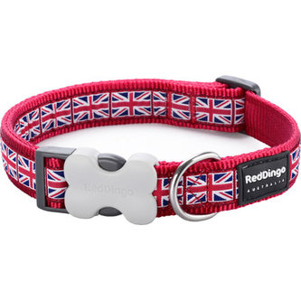 Obojek RD 25 mm x 41-63 cm - Union Jack Flag