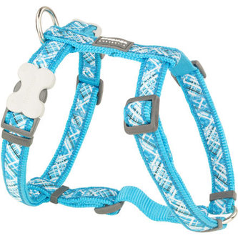 Postroj RD 12 mm x 30-44 cm - Flanno Turquoise