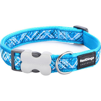 Obojek RD 25 mm x 41-63 cm - Flanno Turquoise