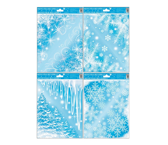 Okenní fólie ledové rohy 27x20cm, 432