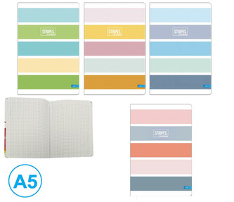 Kniha záznamová A5 čtvereček 96l Stripes
