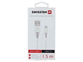Kabel SWISSTEN 71504400 USB/USB-C 3.11,5m bílý