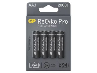 Baterie AA (R6) nabíjecí 1,2V/2000mAh GP Recyko Pro  4ks