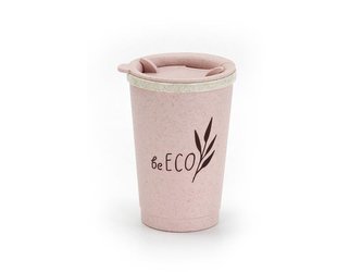 Kelímek s víčkem G21 beECO Espresso 280ml růžový
