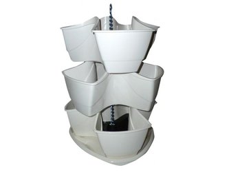 Květináč PROSPERPLAST COUBI bílý