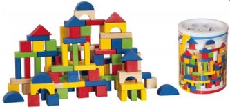 Woody Kostky 100 dílů v kyblíku