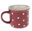 Keramický hrnek s puntíky - červený 350ml