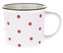 Keramický hrnek s puntíky - bílý 350 ml