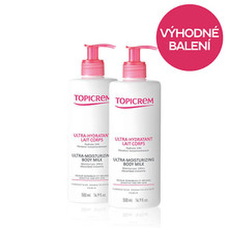 Topicrem Hydratační tělové mléko pro suchou a citlivou pokožku (Ultra-Moisturizing Body Milk) Duopack 2 x 500 ml woman