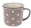 Keramický hrnek s puntíky - šedý 350 ml