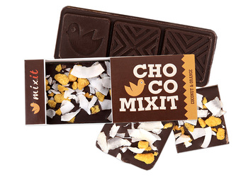 Mixit - Čokoláda Mini - Hořká s kokosem a lyo pomerančem 66.66666666666667 g