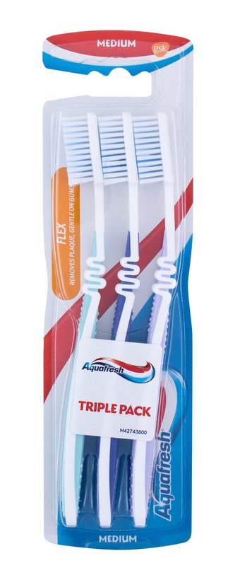 Aquafresh Flex Zubní kartáček 3 ks Medium unisex