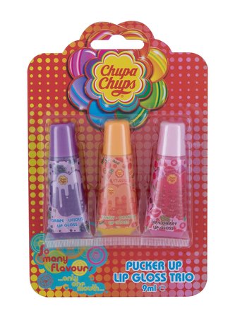 Chupa Chups Pucker Up lesk na rty 9 ml + lesk na rty 9 ml Tangy-Orange + lesk na rty 9 ml Very Cherry