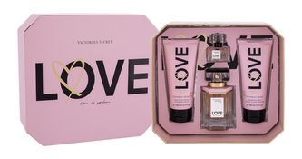 Victoria´s Secret Love parfémovaná voda 50 ml + parfémovaná voda 7,5 ml + tělový krém 100 ml + sprchový gel 100 ml