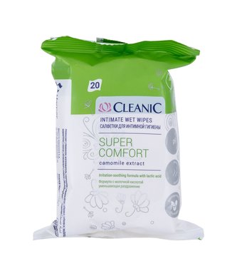 Cleanic Super Comfort Intimní kosmetika Camomile 20 ks pro ženy